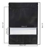 Darrahopens Home & Garden > Kitchenware 400 Resealable Mylar Stand Up Bags 36x25cm - Black Food Packaging Zip Pouch