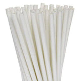 Darrahopens Home & Garden > Kitchenware 50 Pack White Drinking Straws Biodegradable Eco Paper Birthday Party Event Bistro Bar Cafe Take Away