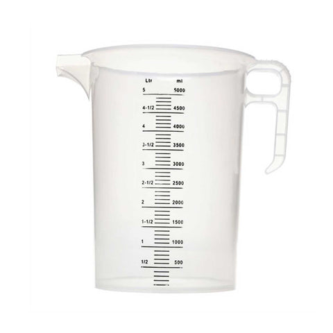 Darrahopens Home & Garden > Kitchenware 5L Measuring Jug Heavy Duty Clear Plastic Propylene Food Grade BPA 5 Pro-Jug