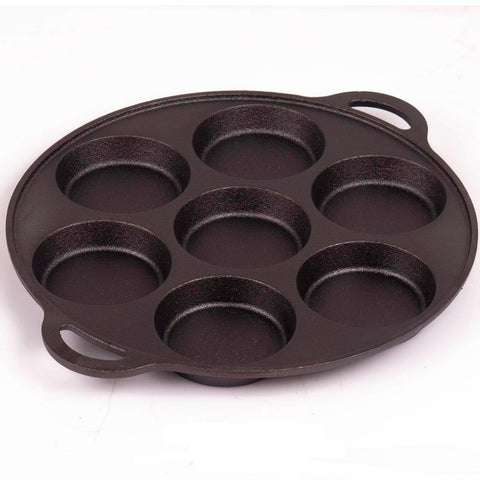 Darrahopens Home & Garden > Kitchenware 7 Cup Cast Iron Egg Frying Pan Divided Egg Skillet Pan Fried Egg Pan Cooker Pancake Egg Fryer