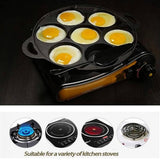 Darrahopens Home & Garden > Kitchenware 7 Cup Cast Iron Egg Frying Pan Divided Egg Skillet Pan Fried Egg Pan Cooker Pancake Egg Fryer