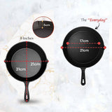 Darrahopens Home & Garden > Kitchenware 8inch 21cm Cast Iron Skillet Cookware Chef Quality Pre-Seasoned Pan Pans