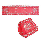 Darrahopens Home & Garden > Kitchenware Aurora Beaded Table Runner Diamonte Sequin 40 x 180 cm Red