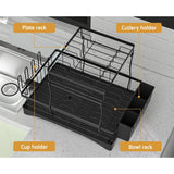 Darrahopens Home & Garden > Kitchenware Cefito Dish Rack Expandable Drying Drainer Cutlery Holder Tray Kitchen 2 Tiers