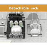 Darrahopens Home & Garden > Kitchenware Cefito Dish Rack Expandable Drying Drainer Cutlery Holder Tray Kitchen 2 Tiers