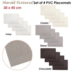 Darrahopens Home & Garden > Kitchenware Choice Set of 4 PVC Table Placemats Harold Chocolate