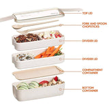 Darrahopens Home & Garden > Kitchenware Cookingstuff 3-Layer Bento Box Students Lunch Box Eco-Friendly Leakproof 900ml Food Container