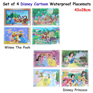 Darrahopens Home & Garden > Kitchenware Disney Set of 4 Disney Cartoon Waterproof Placemats Princess