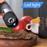 Darrahopens Home & Garden > Kitchenware Electric Salt Pepper Mill Grinder Battery Powered LED Light Adjustable AU