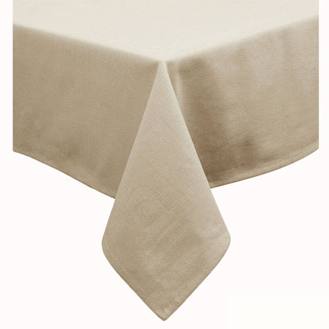 Darrahopens Home & Garden > Kitchenware Hoydu Cotton Blend Table Cloth 160cm x 260cm  - PEBBLE