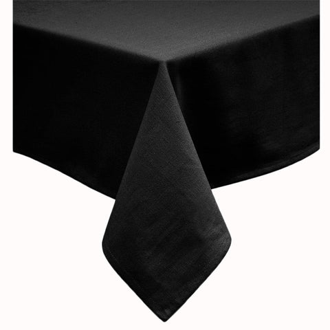 Darrahopens Home & Garden > Kitchenware Hoydu Cotton Blend Table Cloth 180cm Round - PIRATE BLACK