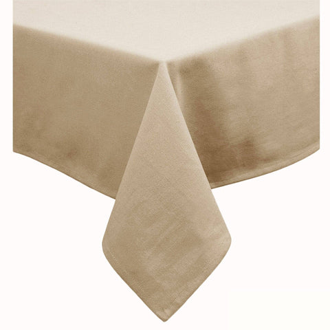 Darrahopens Home & Garden > Kitchenware Hoydu Cotton Blend Table Cloth 180cm Round - WARM SAND