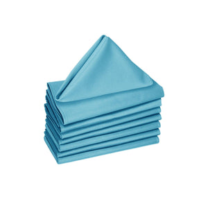 Darrahopens Home & Garden > Kitchenware Hoydu Set of 8 Cotton Napkins Aqua