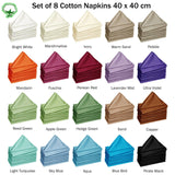 Darrahopens Home & Garden > Kitchenware Hoydu Set of 8 Cotton Napkins Hedge Green