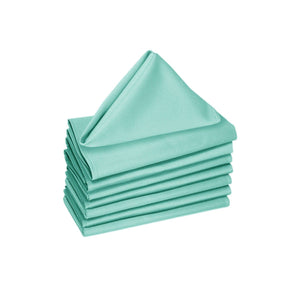 Darrahopens Home & Garden > Kitchenware Hoydu Set of 8 Cotton Napkins Light Turquoise