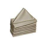 Darrahopens Home & Garden > Kitchenware Hoydu Set of 8 Cotton Napkins Pebble