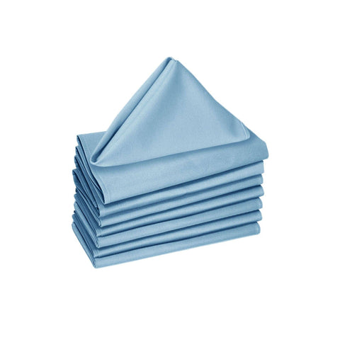 Darrahopens Home & Garden > Kitchenware Hoydu Set of 8 Cotton Napkins Sky Blue