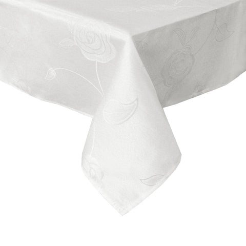 Darrahopens Home & Garden > Kitchenware Jacquard Tablecloth Rosa Ivory 135 x 180 cm