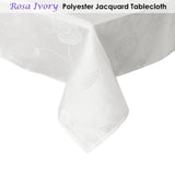 Darrahopens Home & Garden > Kitchenware Jacquard Tablecloth Rosa Ivory 135 x 180 cm