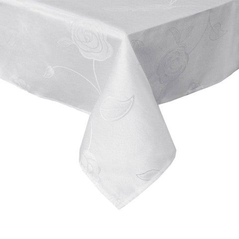 Darrahopens Home & Garden > Kitchenware Jacquard Tablecloth Rosa White 135 x 180 cm