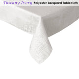 Darrahopens Home & Garden > Kitchenware Jacquard Tablecloth Tuscany Ivory 135 x 180 cm