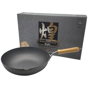 Darrahopens Home & Garden > Kitchenware Kirameki Premium Cast Iron Nitriding Processing Stir-fry Wok (Made in Japan) - 30cm