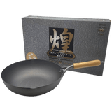 Darrahopens Home & Garden > Kitchenware Kirameki Premium Cast Iron Nitriding Processing Stir-fry Wok (Made in Japan) - 30cm