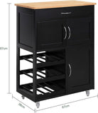 Darrahopens Home & Garden > Kitchenware Kitchen Trolley Bottle Rack Drawer Cabinet