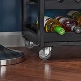 Darrahopens Home & Garden > Kitchenware Kitchen Trolley Bottle Rack Drawer Cabinet