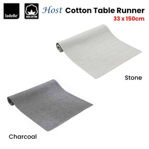 Darrahopens Home & Garden > Kitchenware Ladelle Host Cotton Table Runner 33 x 150 cm Stone