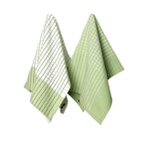 Darrahopens Home & Garden > Kitchenware Ladelle Kyrie Cotton Set of 2 Jumbo Kitchen Towels 60 x 80 cm Green