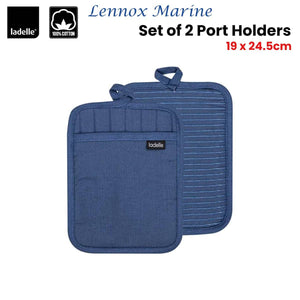 Darrahopens Home & Garden > Kitchenware Ladelle Lennox Marine Set of 2 Pot Holders 19 x 24.5 cm