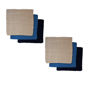 Darrahopens Home & Garden > Kitchenware Ladelle Set of 6 Eco Knitted Cotton Dishcloth 27 x 27cm Blue