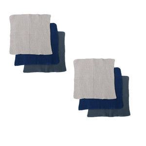 Darrahopens Home & Garden > Kitchenware Ladelle Set of 6 Eco Knitted Cotton Dishcloth 27 x 27cm Navy