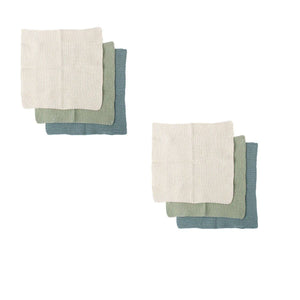 Darrahopens Home & Garden > Kitchenware Ladelle Set of 6 Eco Knitted Cotton Dishcloth 27 x 27cm Sage