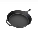 Darrahopens Home & Garden > Kitchenware Non-stick Frying Pan Cast Iron Steak Skillet Round BBQ Grill Cookware 30cm