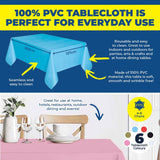 Darrahopens Home & Garden > Kitchenware Party Central 72PCE Table Cloth PVC Coloured Waterproof Reusable 137 x 183cm