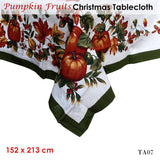 Darrahopens Home & Garden > Kitchenware Pumpkin Fruits Christmas Tablecloth 152 x 213 cm