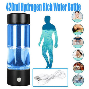Darrahopens Home & Garden > Kitchenware Random Color 420ml Portable Hydrogen Rich Water Bottle Rich Hydrogen Water Generator USB AU