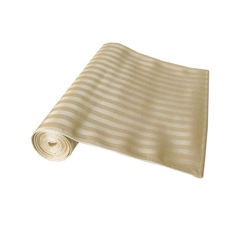 Darrahopens Home & Garden > Kitchenware Self-striped Cream Satin Jacquard Table Runner 30 x 160cm