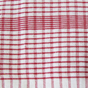 Darrahopens Home & Garden > Kitchenware Set of 3 Jumbo Cotton Checkered Tea Towels 60 x 90 cm Red