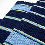 Darrahopens Home & Garden > Kitchenware Set of 4 Ribbed Cotton Placemats 33 x 48 cm Navy Stripes