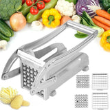 Darrahopens Home & Garden > Kitchenware Stainless Potato Chipper French Fries Slicer Chip Cutter Maker Chopper 2 Blades