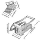 Darrahopens Home & Garden > Kitchenware Stainless Potato Chipper French Fries Slicer Chip Cutter Maker Chopper 2 Blades