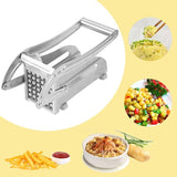 Darrahopens Home & Garden > Kitchenware Stainless Potato Chipper French Fries Slicer Chip Cutter Maker Chopper 2 Blades