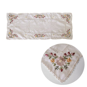 Darrahopens Home & Garden > Kitchenware Victoriana Cream Applique Embroidered Table Runner 40 x 90 cm