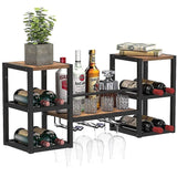 Darrahopens Home & Garden > Kitchenware Wall Mounted Wine Rack 3 Stem Glass Holder Storage Organiser