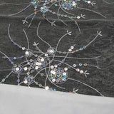 Darrahopens Home & Garden > Kitchenware White Sequined Organza Glitter Table Cloth Topper 90 x 90 cm