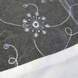 Darrahopens Home & Garden > Kitchenware White Sequined Organza Glitter Table Cloth Topper 90 x 90 cm