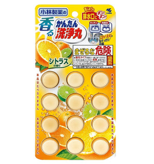 Darrahopens Home & Garden > Laundry & Cleaning [6-PACK] KOBAYASHI Japan Drain Cleaning Tablet 12 tablets, Citrus Scent